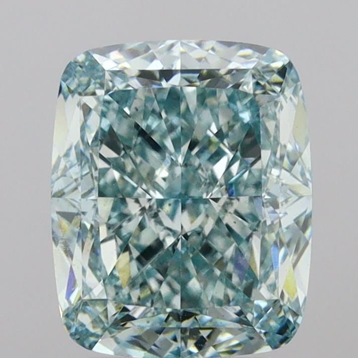 Loose Diamond - CUSHION MODIFIED 3.58ct Fancy Vivid Green VS1: Loose Diamond - CUSHION MODIFIED 3.58ct Fancy Vivid Green VS1 Source: This is a real non-mined Diamond that has been grown in a lab Shape: CUSHION MODIFIED Carats: 3.58 Color: Fancy Vivid Green Certif