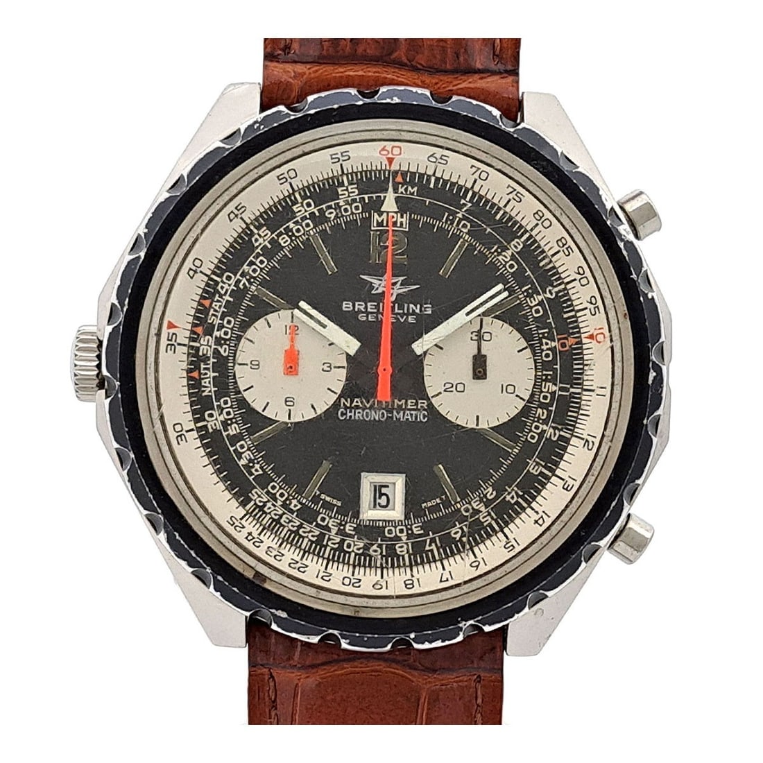 Breitling Navitimer 1806 Chrono-Matic Cal 11 men's automatic steel watch (1 of 9)