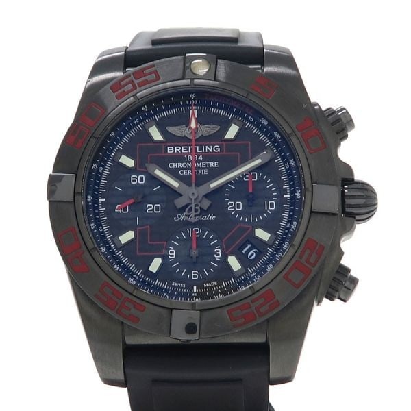 Breitling MB0141B8 BD57 Chronomat 41 Mens Automatic Wristwatch: Breitling MB0141B8 BD57 Chronomat 41 Mens Automatic Wristwatch Pre-owned Breitling Chronomat 41 Black Carbon Japan Limited Edition wristwatch for men. This automatic winding model features a black car