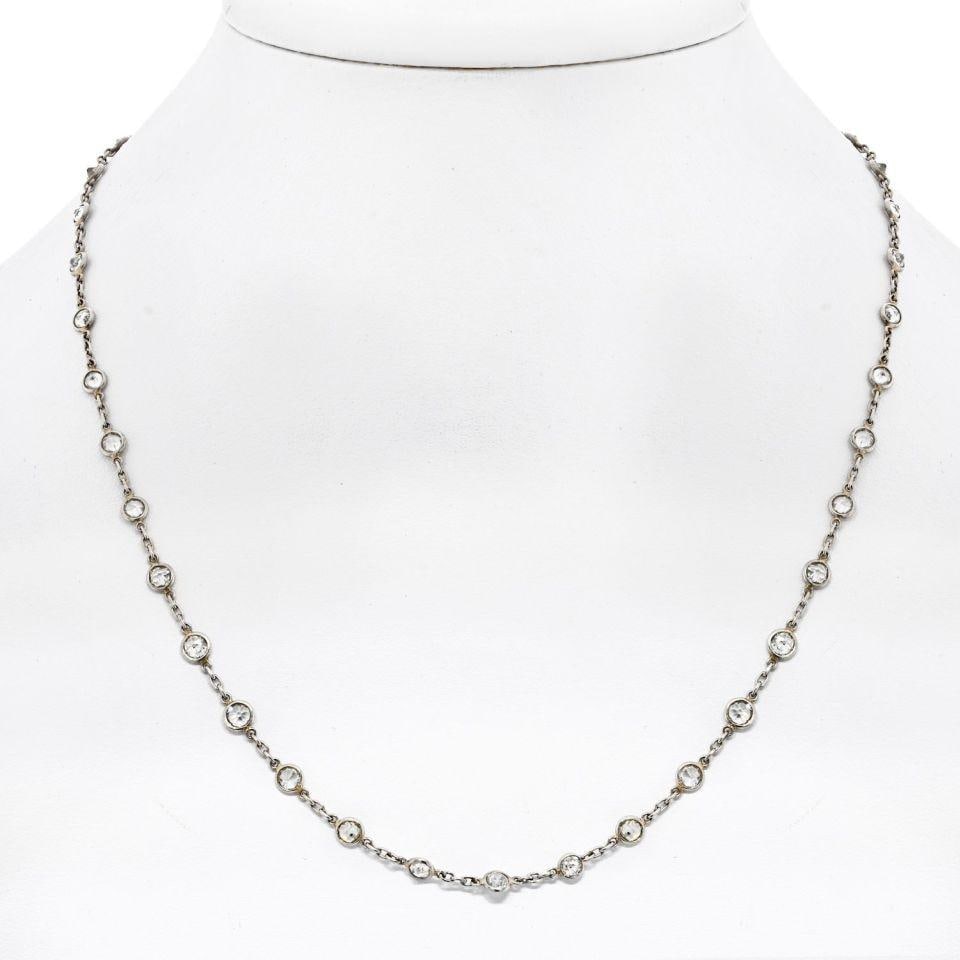 Diamonds by the Yard Necklace Platinum 7.50ct Round 18 Inch (1 of 2)