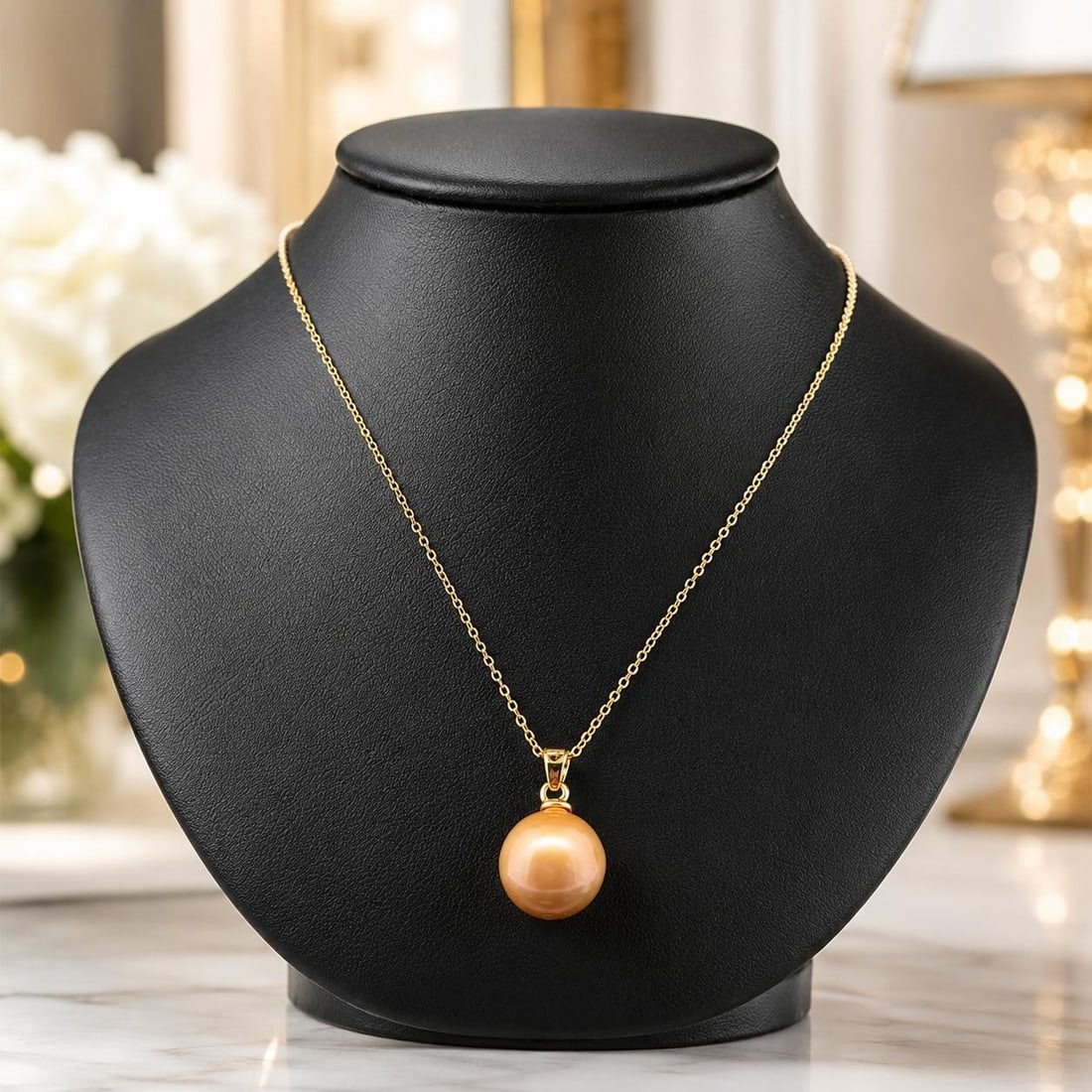 Unbranded 14k Yellow Gold Pearl Pendant Necklace 24in Cable Chain: Unbranded 14k Yellow Gold Pearl Pendant Necklace 24in Cable Chain Elegant women's necklace and pendant set featuring a solitaire golden cultured pearl suspended from a solid 14k yellow gold cable link