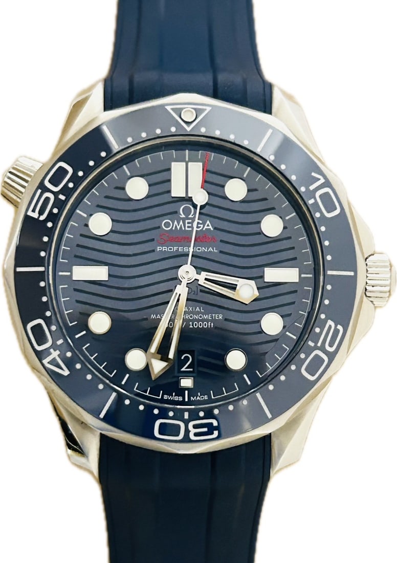 OMEGA 210.32.42.20.03.001 Seamaster Diver 300M mens wristwatch: OMEGA 210.32.42.20.03.001 Seamaster Diver 300M mens wristwatch OMEGA Seamaster Diver 300M men's wristwatch, reference 210.32.42.20.03.001, made in Switzerland. This pre-owned watch features a stainles