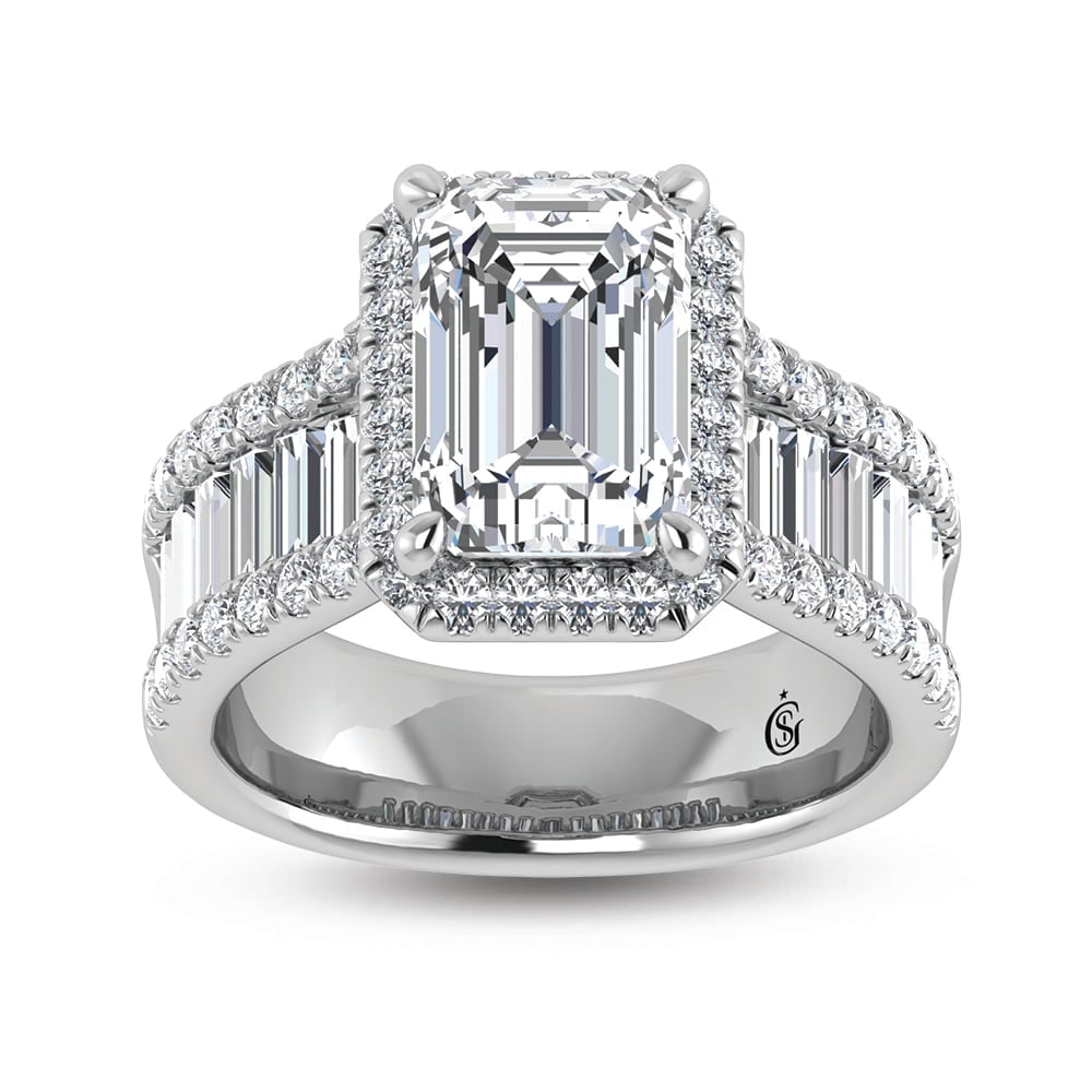 14K White Gold Lab Grown Diamond 4 5/8 Ct.Tw. Engagement Ring (IGI Certified Center 3ct): 14K White Gold Lab Grown Diamond 4 5/8 Ct.Tw. Engagement Ring (IGI Certified Center 3ct) 14K White Gold Lab Grown Diamond 4 5/8 Ct.Tw. Engagement Ring 14k White Gold Stone Color: D-f Stone Clarity: