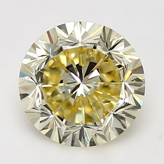 Loose Diamond - ROUND 2.44ct Fancy Yellow VVS2: Loose Diamond - ROUND 2.44ct Fancy Yellow VVS2 Source: Natural Shape: ROUND Carats: 2.44 Color: Fancy Yellow Certification: GIA Video: