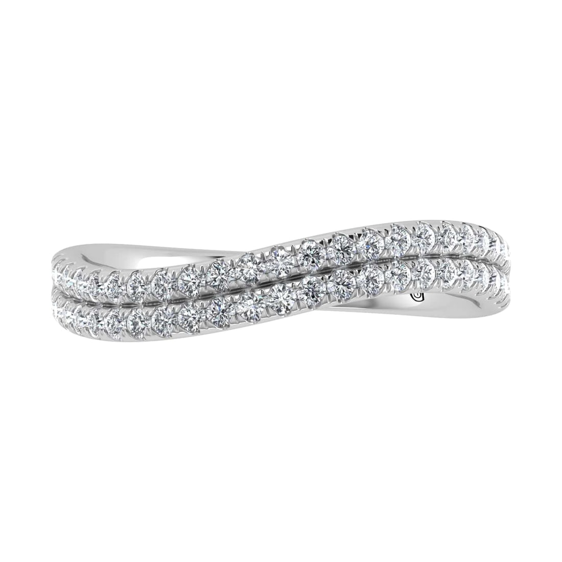 14K White Gold Lab Grown Diamond 3/8 Ct.Tw. Fashion Band: 14K White Gold Lab Grown Diamond 3/8 Ct.Tw. Fashion Band 14k White Gold Stone Color: G-h Stone Clarity: Si Each ring is presented in standard size 6.5. Complimentary resizing is available between size