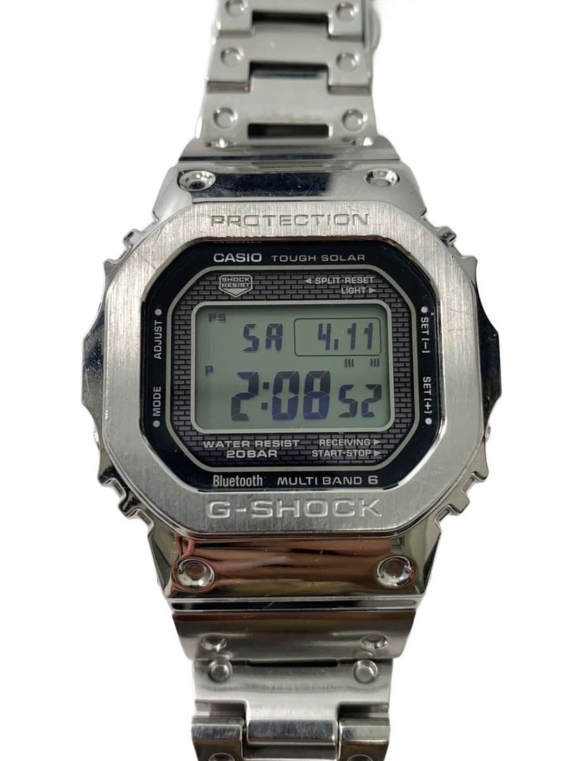 Casio G Shock Full Metal Quartz Tough Solar Stainless Steel Wristwatch: Casio G Shock Full Metal Quartz Tough Solar Stainless Steel Wristwatch This CASIO G-SHOCK Full Metal Series GMW-B5000 men's wristwatch features a durable stainless steel construction with a sleek