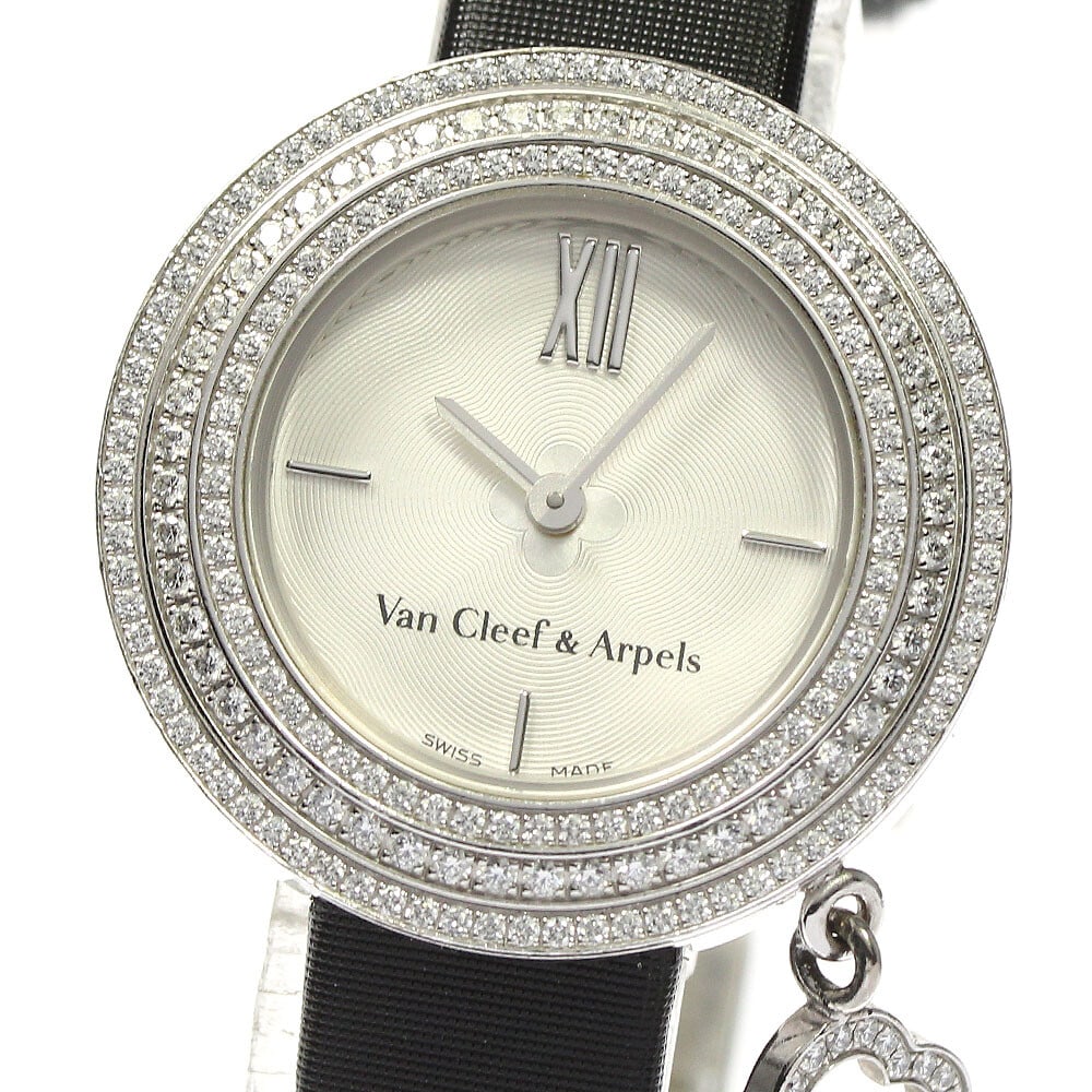 Van Cleef & Arpels Charm Mini Ladies Watch VCARO29900 K18WG Leather Strap: Van Cleef & Arpels Charm Mini Ladies Watch VCARO29900 K18WG Leather Strap This elegant Van Cleef & Arpels Charm Mini Ladies Watch (Model: VCARO29900) features a sophisticated design crafted from K18 w