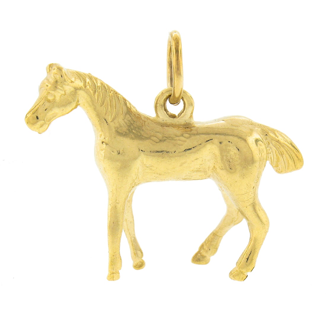 Unbranded 14K Yellow Gold 3D Horse Charm Pendant Vintage (1 of 4)