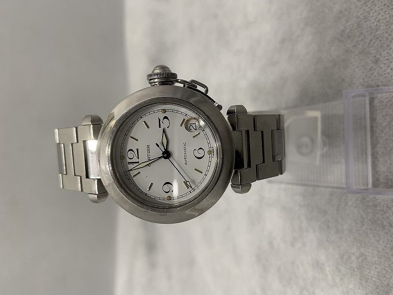 Cartier W31015M7 Pasha C automatic unisex stainless steel wristwatch (1 of 7)