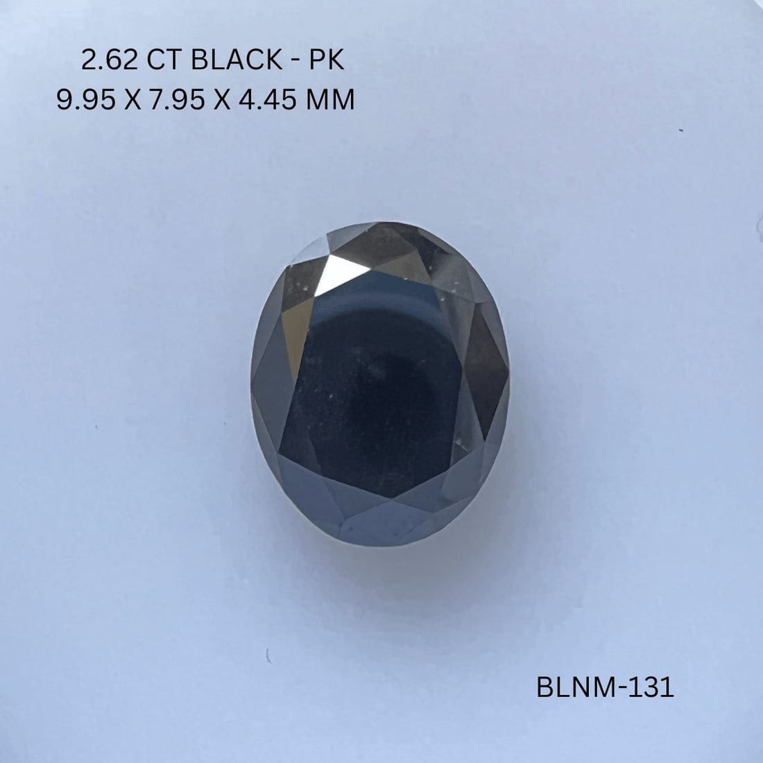 Loose Diamond - OVAL 2.62ct Black I1: Loose Diamond - OVAL 2.62ct Black I1 Source: Natural Shape: OVAL Carats: 2.62 Color: Black Certification: NONE PLEASE NOTE: Framed, Large, or heavy items do not have shipping costs included. The exact