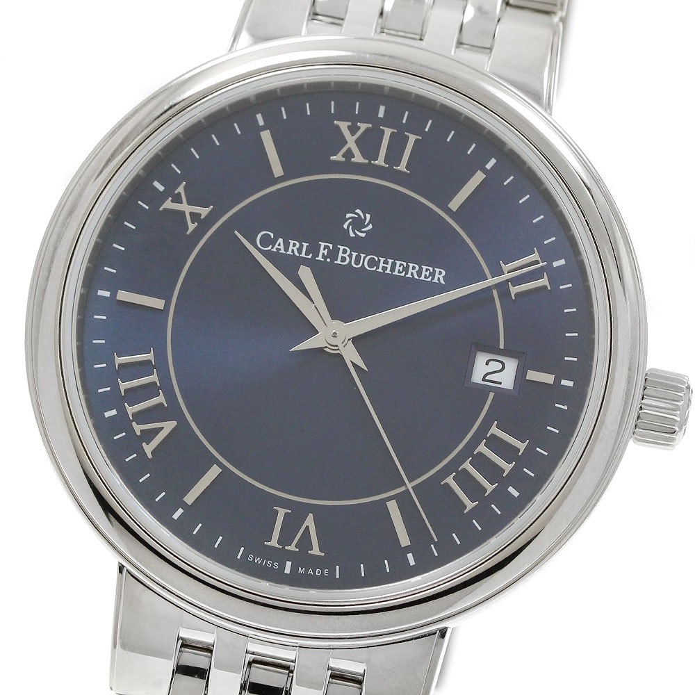 Carl F Bucherer Adamavi Date Automatic Mens Stainless Steel Wristwatch (1 of 6)