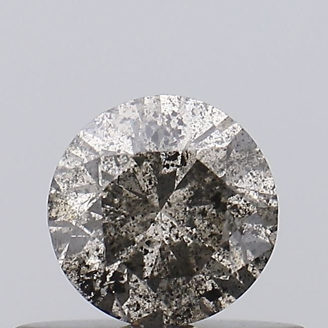 Loose Diamond - ROUND 0.39ct Salt and Pepper I3: Loose Diamond - ROUND 0.39ct Salt and Pepper I3 Source: Natural Shape: ROUND Carats: 0.39 Color: Salt and Pepper Certification: NONE Video: