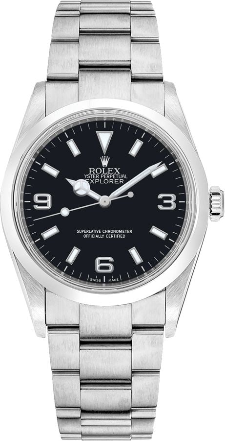 Rolex 114270 Explorer I mens watch black dial Oyster bracelet papers (1 of 7)
