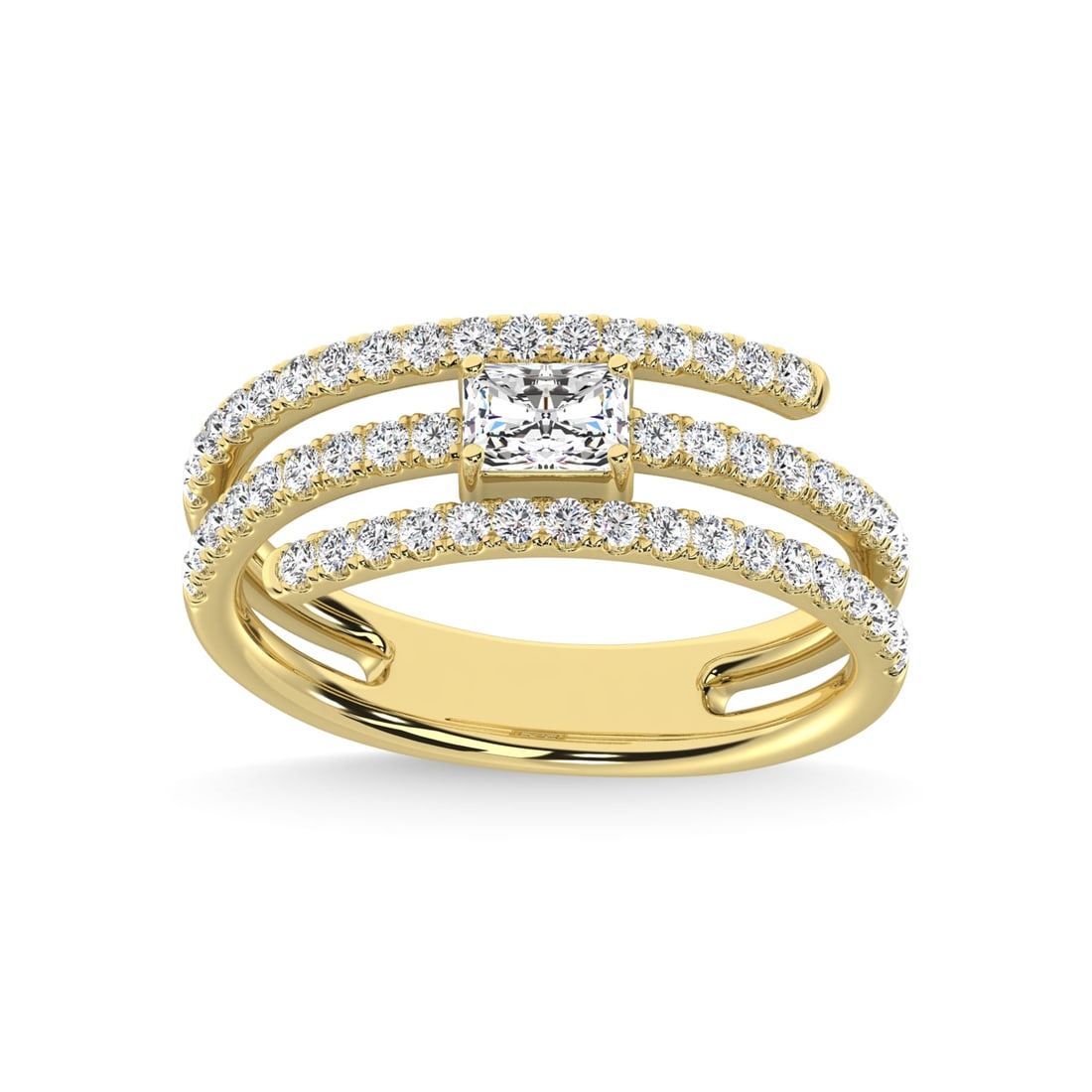 14K Yellow Gold Diamond 3/4 Ct.Tw. Fashion Ring: 14K Yellow Gold Diamond 3/4 Ct.Tw. Fashion Ring 14k Yellow Gold Stone Color: G-h Stone Clarity: Si2-i1 Each ring is presented in standard size 6.5. Complimentary resizing is available between sizes 51