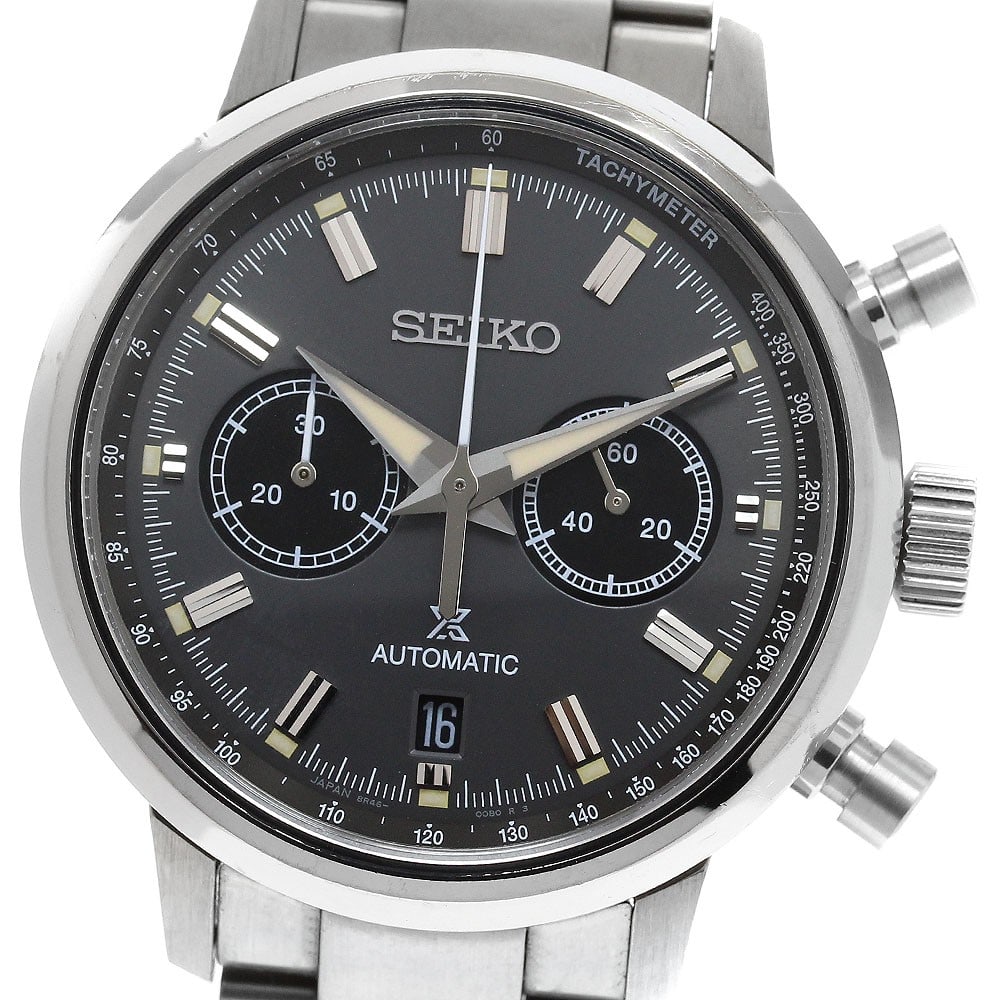Seiko Prospex Speedtimer Men Wristwatch SBEC009 8R46-00B0 Automatic Chronograph: Seiko Prospex Speedtimer Men Wristwatch SBEC009 8R46-00B0 Automatic Chronograph Pre-owned SEIKO Prospex Speedtimer Mechanical Chronograph men's wristwatch, made in Japan. It features a stainless steel