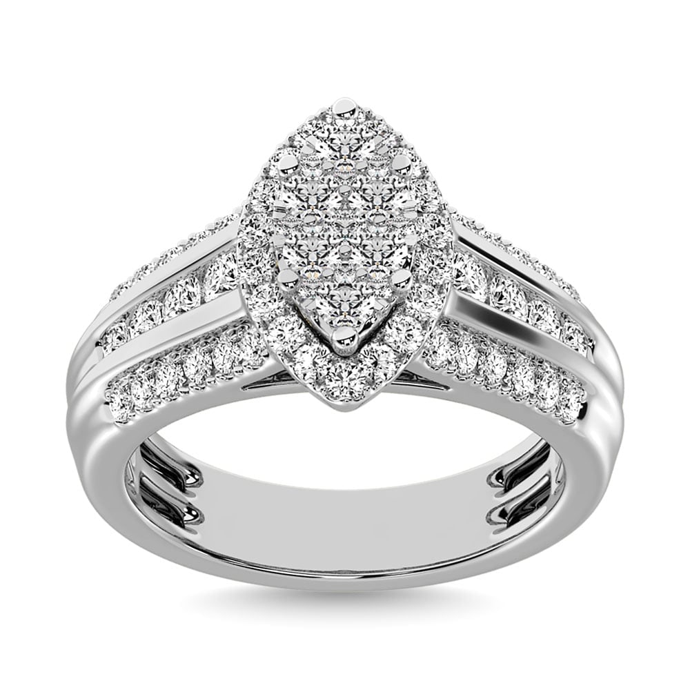 10K White Gold 1 Ct.Tw. Diamond Engagement Ring: 10K White Gold 1 Ct.Tw. Diamond Engagement Ring This Shimmering Engagement Ring Set Is Made Of 10K White Gold And Designed With Diamonds Weighing Approximately 1 Ct.Tw. 10k White Gold Stone Color: Gh 