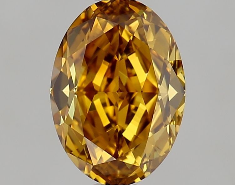 Loose Diamond - OVAL 1.14ct Fancy Deep Brownish Orangey Yellow VVS2: Loose Diamond - OVAL 1.14ct Fancy Deep Brownish Orangey Yellow VVS2 Source: Natural Shape: OVAL Carats: 1.14 Color: Fancy Deep Brownish Orangey Yellow Certification: GIA Video: