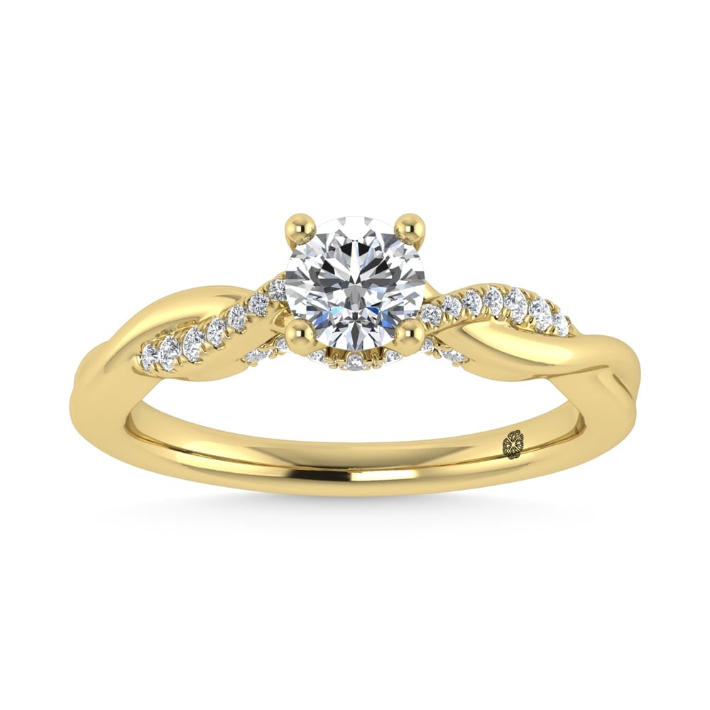 10K Yellow Gold Lab Grown Diamond 5/8 Ct.Tw. Engagement Ring (1 of 4)