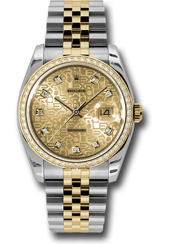 Rolex Datejust 36 Champagne Diamond Dial Watch Ref 116243 with Jubilee Bracelet (1 of 5)