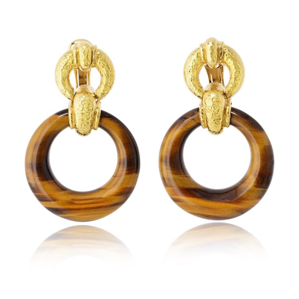 David Webb 18K Yellow Gold Earrings (1 of 7)