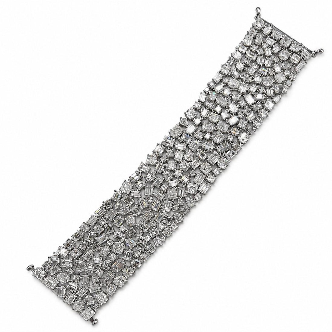 Diamond Bracelet in Platinum and 18K White Gold 122.40 Ct (1 of 3)