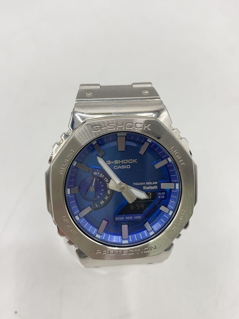 CASIO G Shock GM B2100AD 2AJF Stainless Steel Blue Wristwatch: CASIO G Shock GM B2100AD 2AJF Stainless Steel Blue Wristwatch This CASIO G-SHOCK Full Metal Series men's wristwatch features a durable stainless steel construction with a striking blue finish. Designe
