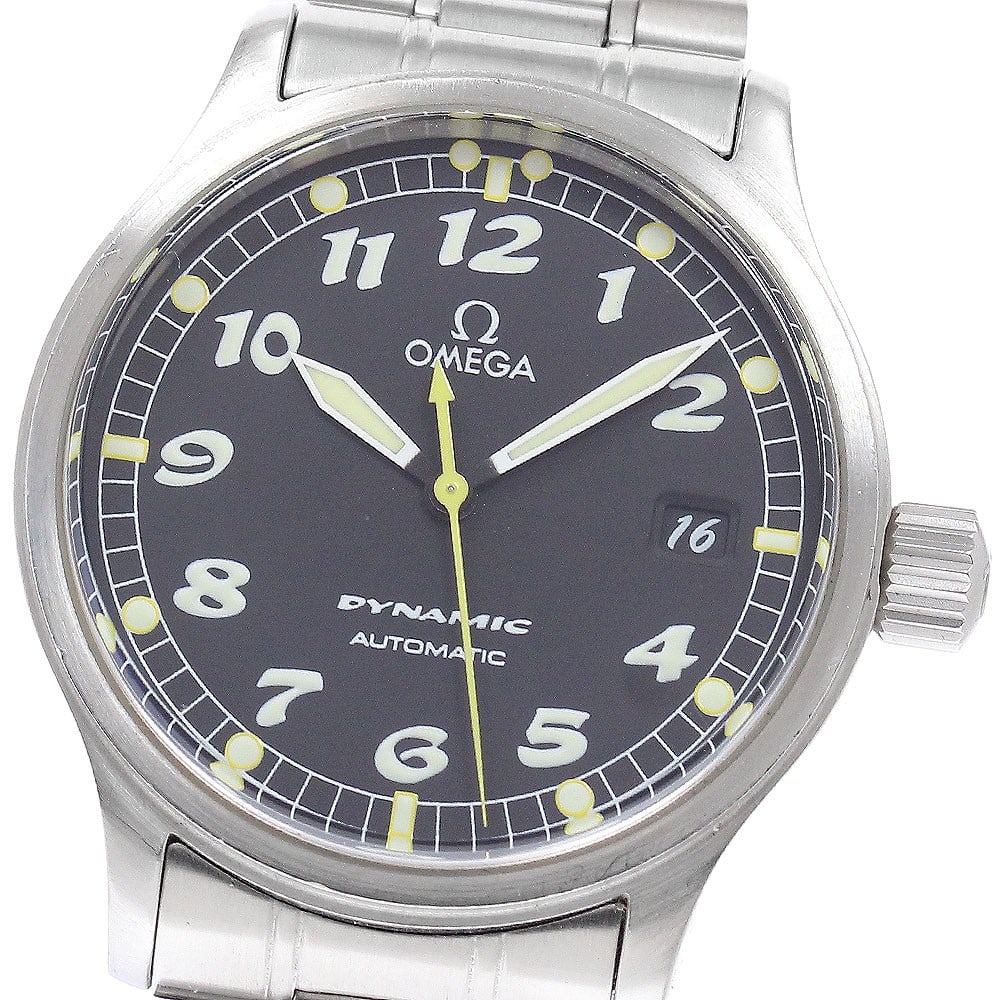 Omega Dynamic 5200.50 Mens Automatic Date Wristwatch Steel Black Dial: Omega Dynamic 5200.50 Mens Automatic Date Wristwatch Steel Black Dial Pre-owned OMEGA Dynamic men's wristwatch with automatic movement and date display. This stainless steel watch features a black dia