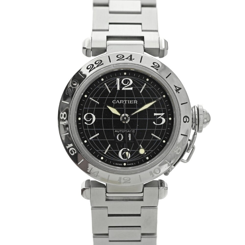 Cartier Pasha C Meridian W31049M7 35mm Stainless Steel Unisex Wristwatch (1 of 14)