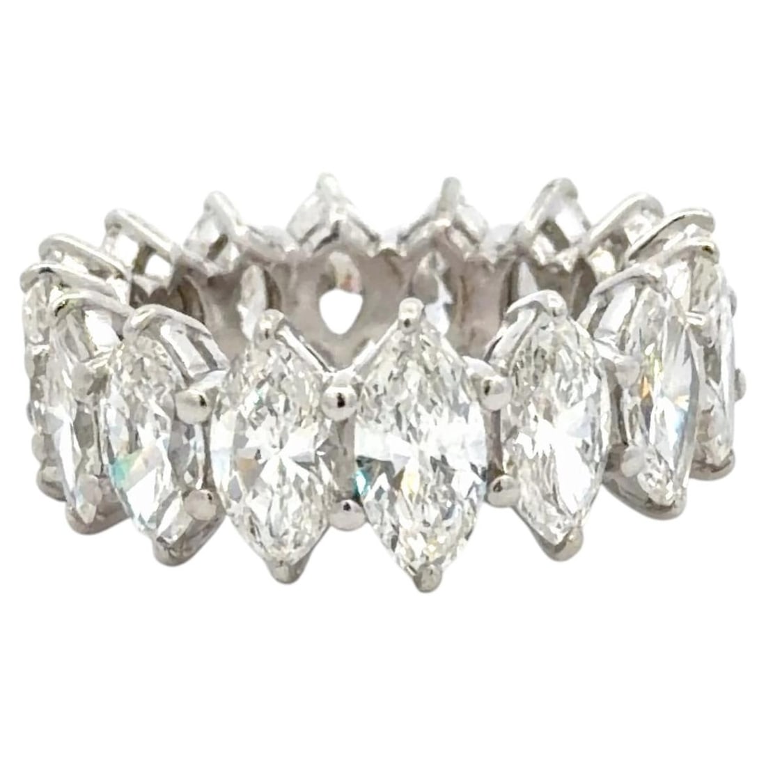 Platinum Eternity Band 7 Carat Marquise Diamond Ring G-H VS2 (1 of 11)