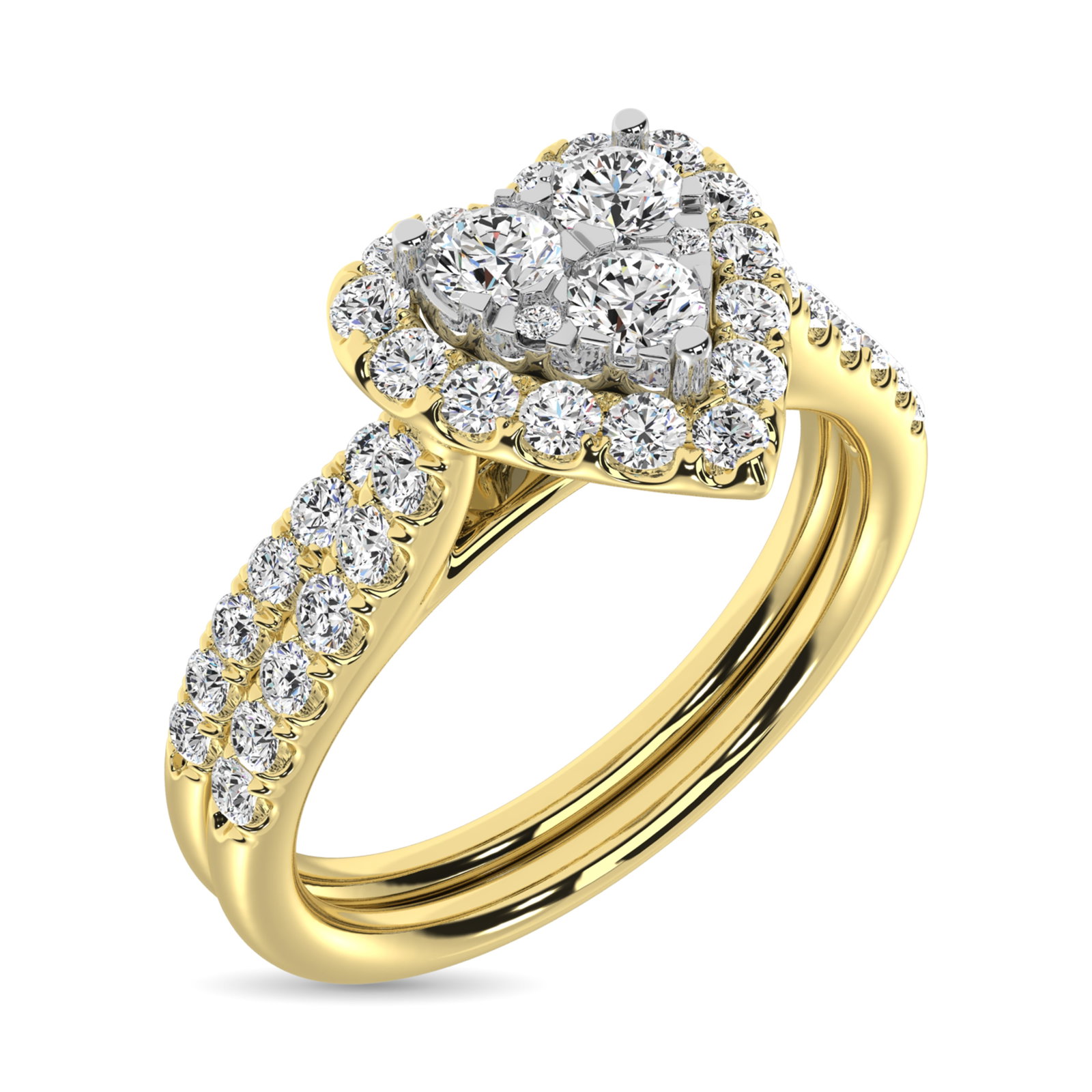 Diamond 1 Ct.Tw. Bridal Ring in 10K Yellow Gold: Diamond 1 Ct.Tw. Bridal Ring in 10K Yellow Gold 10k Yellow Gold Stone Color: G-h Stone Clarity: I1 Each ring is presented in standard size 6.5. Complimentary resizing is available between sizes 510 (i