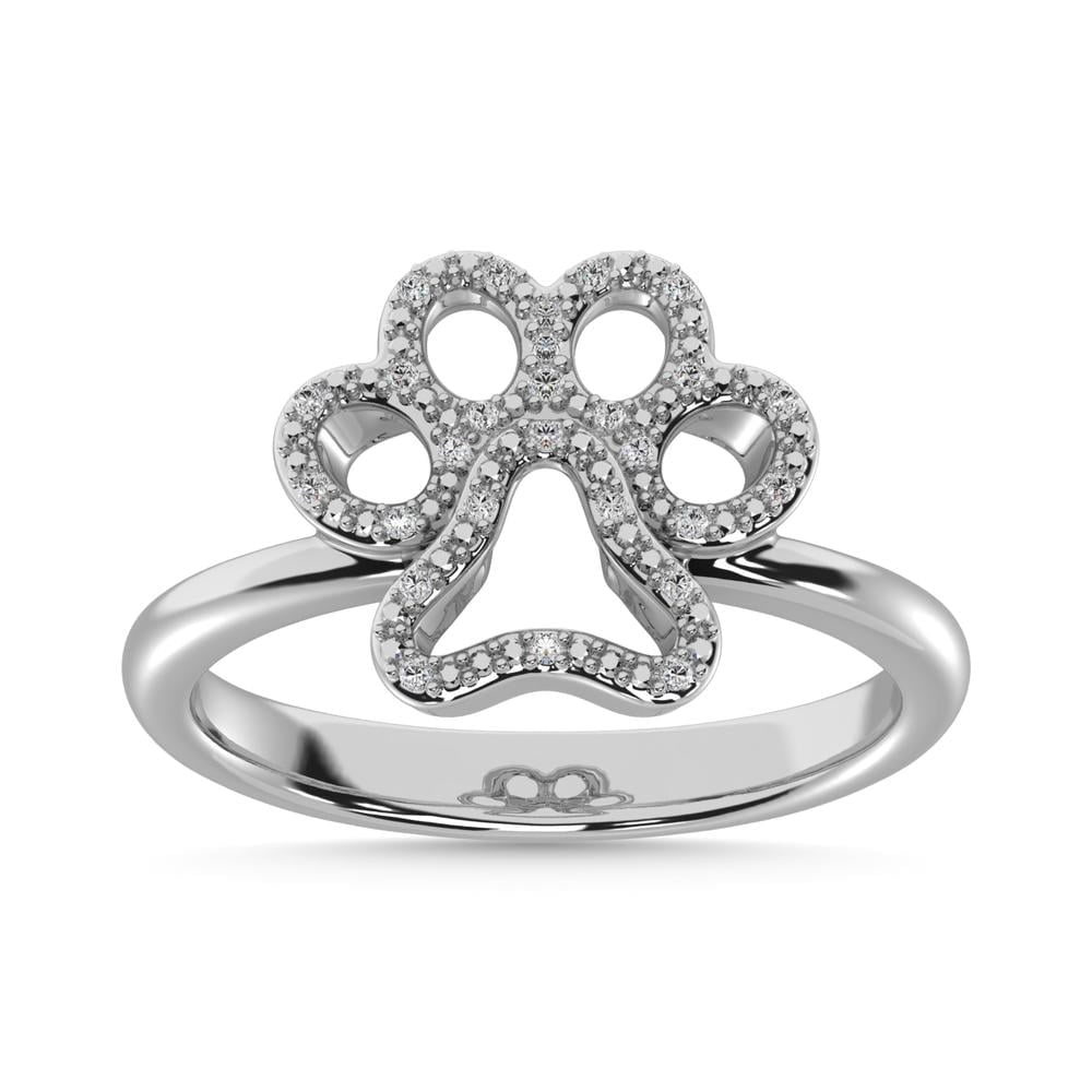 Diamond 1/20 Ct.Tw. Fashion Ring in 10K White Gold: Diamond 1/20 Ct.Tw. Fashion Ring in 10K White Gold 10k White Gold Stone Color: G-h Stone Clarity: I3 Each ring is presented in standard size 6.5. Complimentary resizing is available between sizes 510 