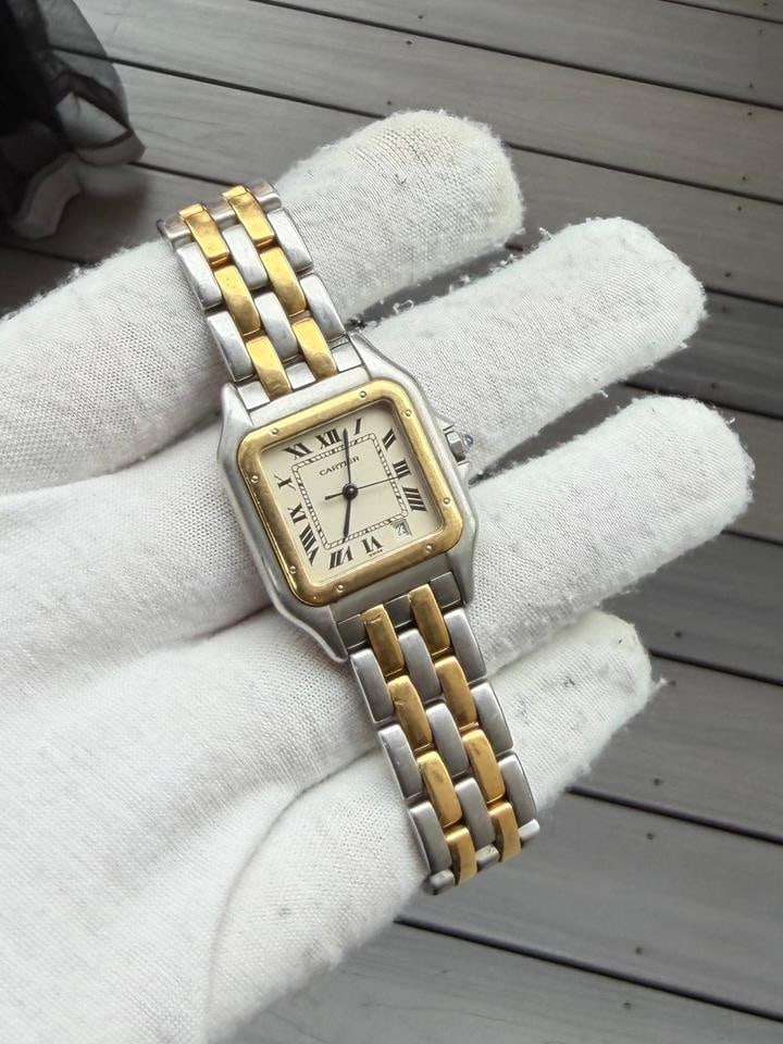 Cartier Panthere Ladies Watch Ref. 183949 White Roman Dial 5 Row Bracelet: Cartier Panthere Ladies Watch Ref. 183949 White Roman Dial 5 Row Bracelet Cartier Panthere ladies wristwatch featuring a white Roman dial and 5 row link bracelet. This watch is identified by reference