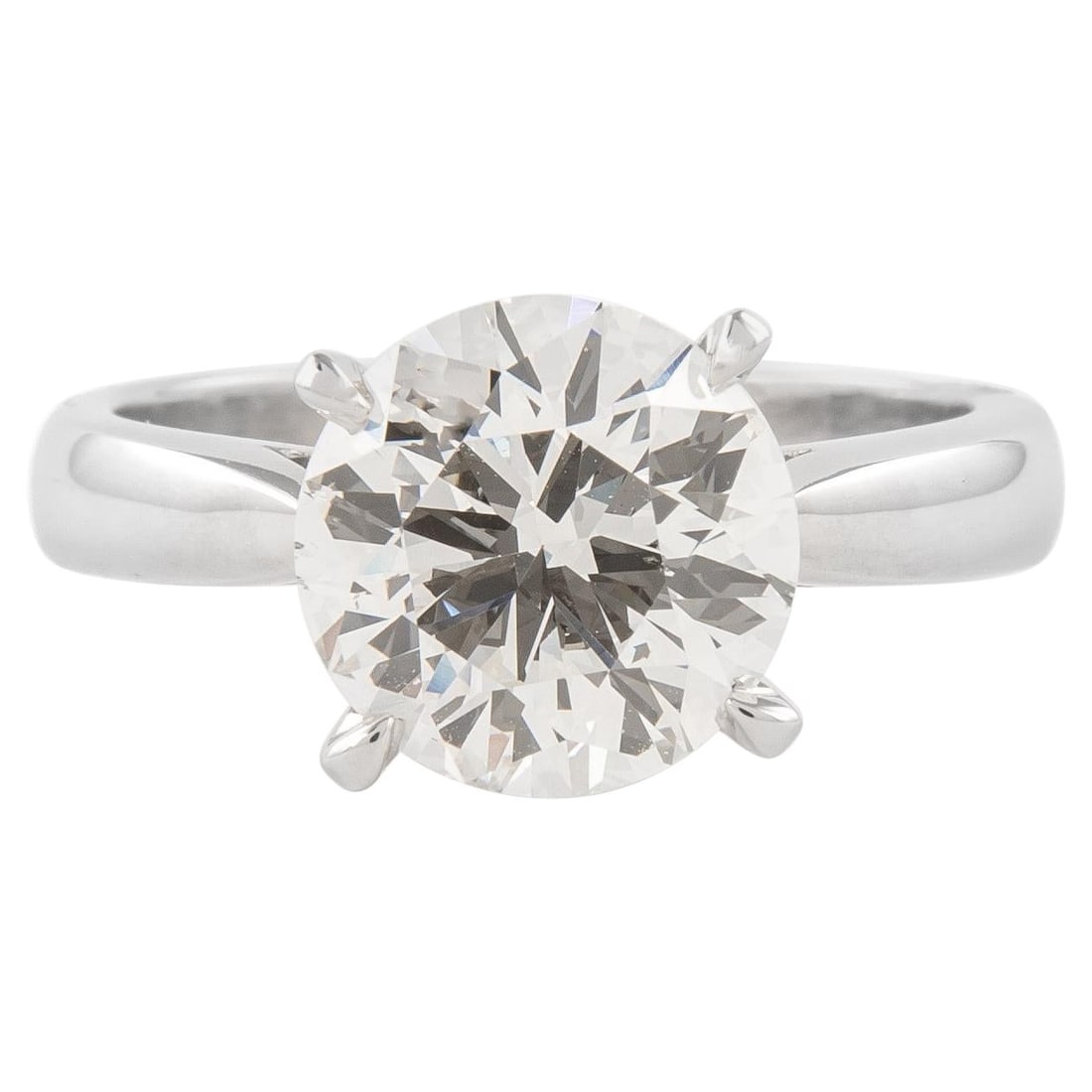 GIA Certified 3.00ct Round Diamond Engagement Ring in 14k White Gold: GIA Certified 3.00ct Round Diamond Engagement Ring in 14k White Gold This exquisite engagement ring features a stunning 3.00 ct round brilliant diamond, certified by GIA with an I color grade and VS2 