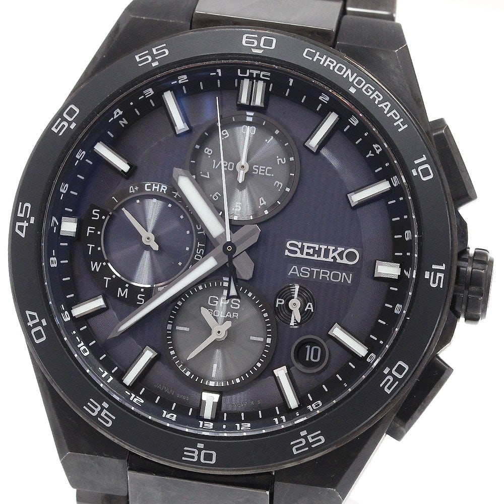 SEIKO Astron Nextar Core Shop Exclusive Mens Solar Radio Watch SBXC155: SEIKO Astron Nextar Core Shop Exclusive Mens Solar Radio Watch SBXC155 Pre-owned Seiko Astron Nextar Core Shop Exclusive men's wristwatch with a black dial and solar radio controlled movement. This wa