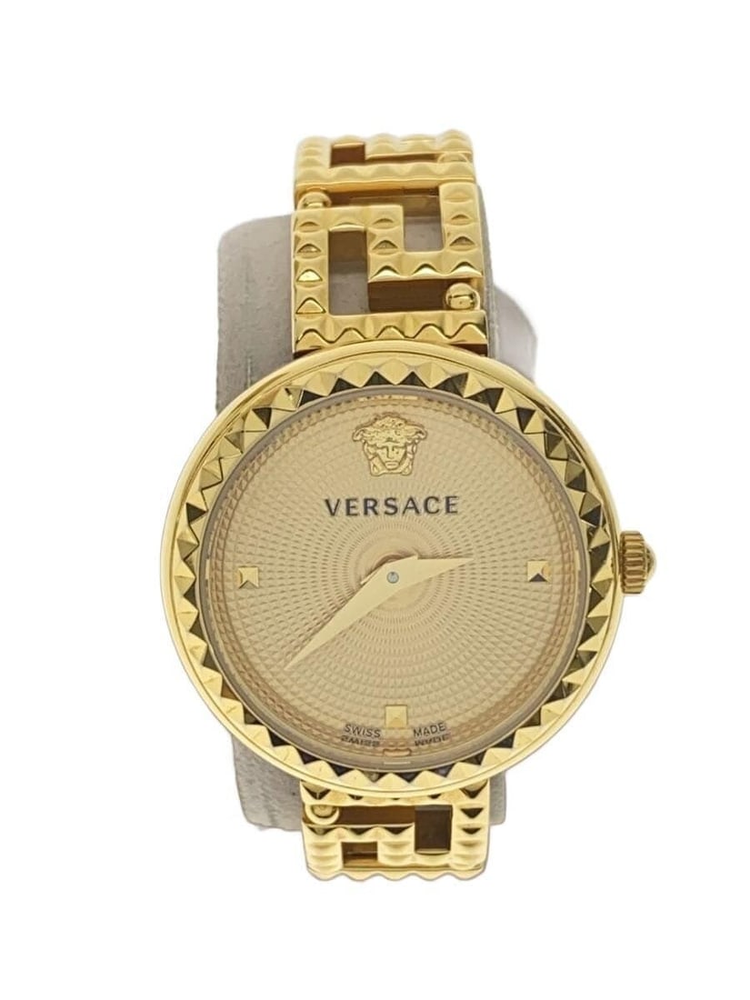 Women's Quartz Wristwatch VERSACE Greca Goddess Gold Tone Steel (1 of 6)