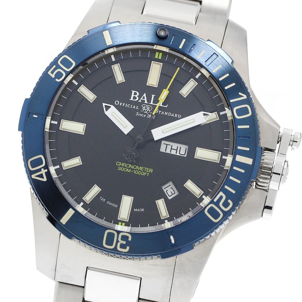 BALLWATCH Engineer Hydrocarbon Day-Date Automatic Mens Wristwatch DM2276A-S3CJ-BK: BALLWATCH Engineer Hydrocarbon Day-Date Automatic Mens Wristwatch DM2276A-S3CJ-BK Pre-owned BALLWATCH Engineer Hydrocarbon Day-Date men's wristwatch with automatic movement and a black dial. This Swis