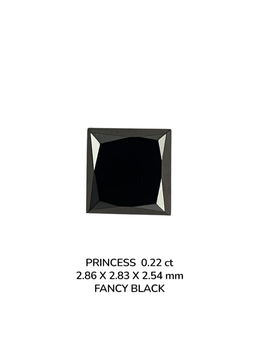 Loose Diamond - PRINCESS 0.22ct Fancy Black VVS2