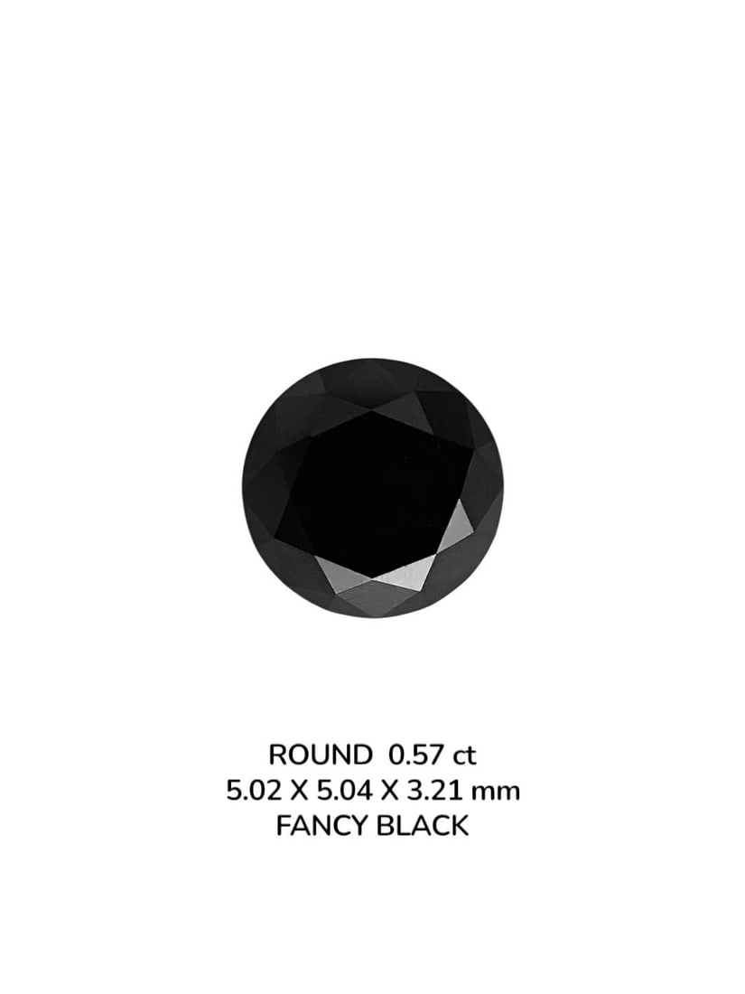Loose Diamond - ROUND 0.57ct Fancy Black VVS2