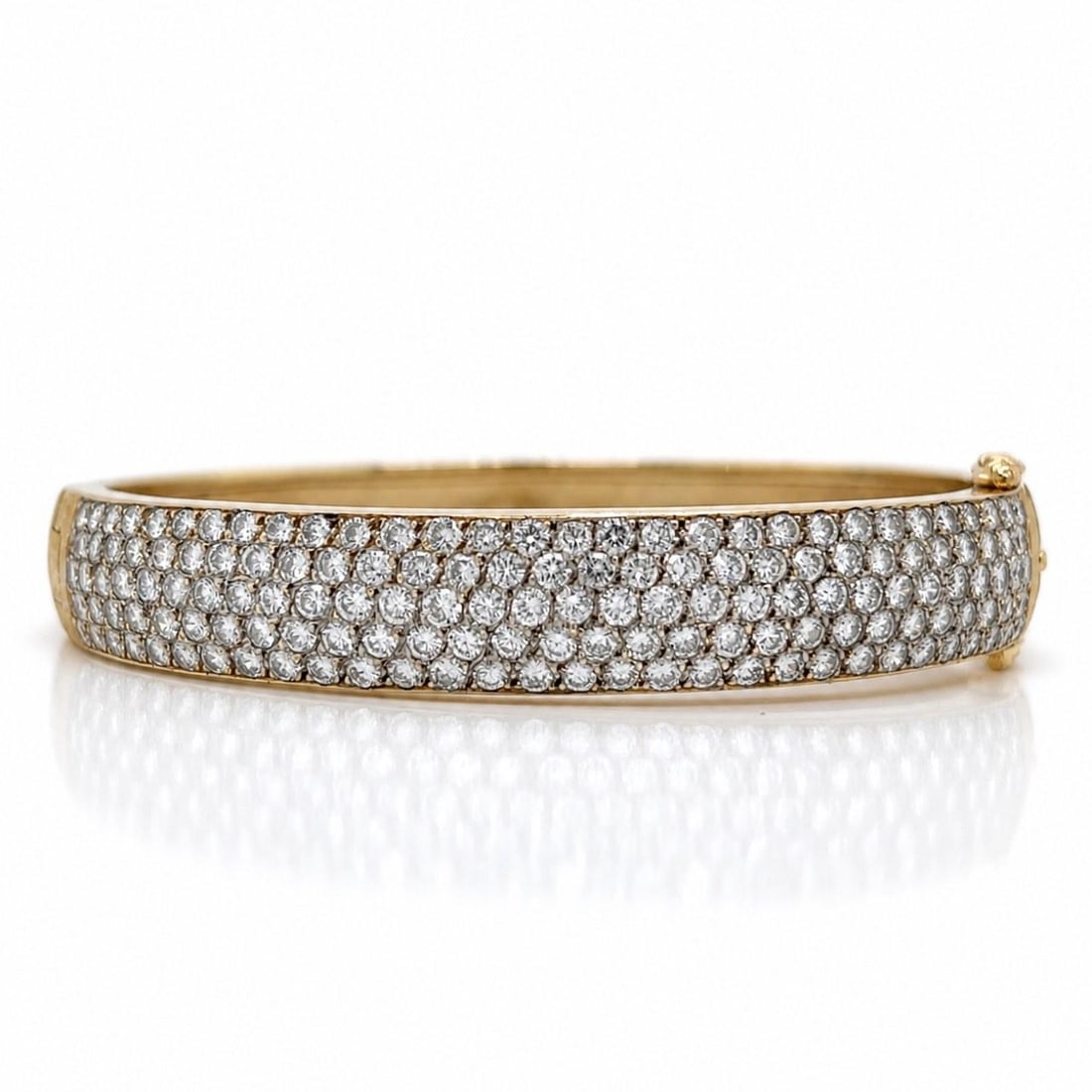 Diamond bangle bracelet in 14K yellow gold 6.00 ct (1 of 3)