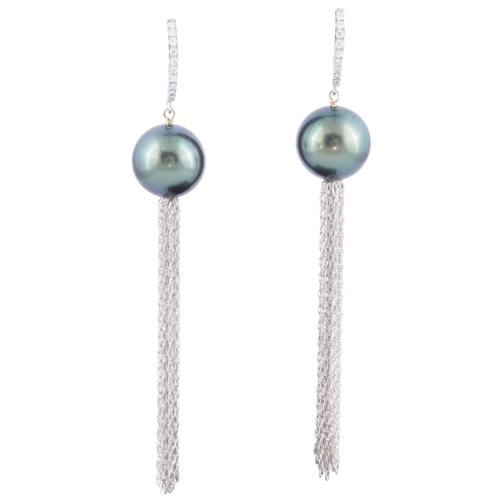 Harbor Diamonds 14k Gold Tahitian Pearl Diamond Dangle Earrings: Harbor Diamonds 14k Gold Tahitian Pearl Diamond Dangle Earrings Elevate your style with these stunning Tahitian Pearl and Diamond Lever Back Dangle Earrings. Crafted from luxurious 14k gold, these mod