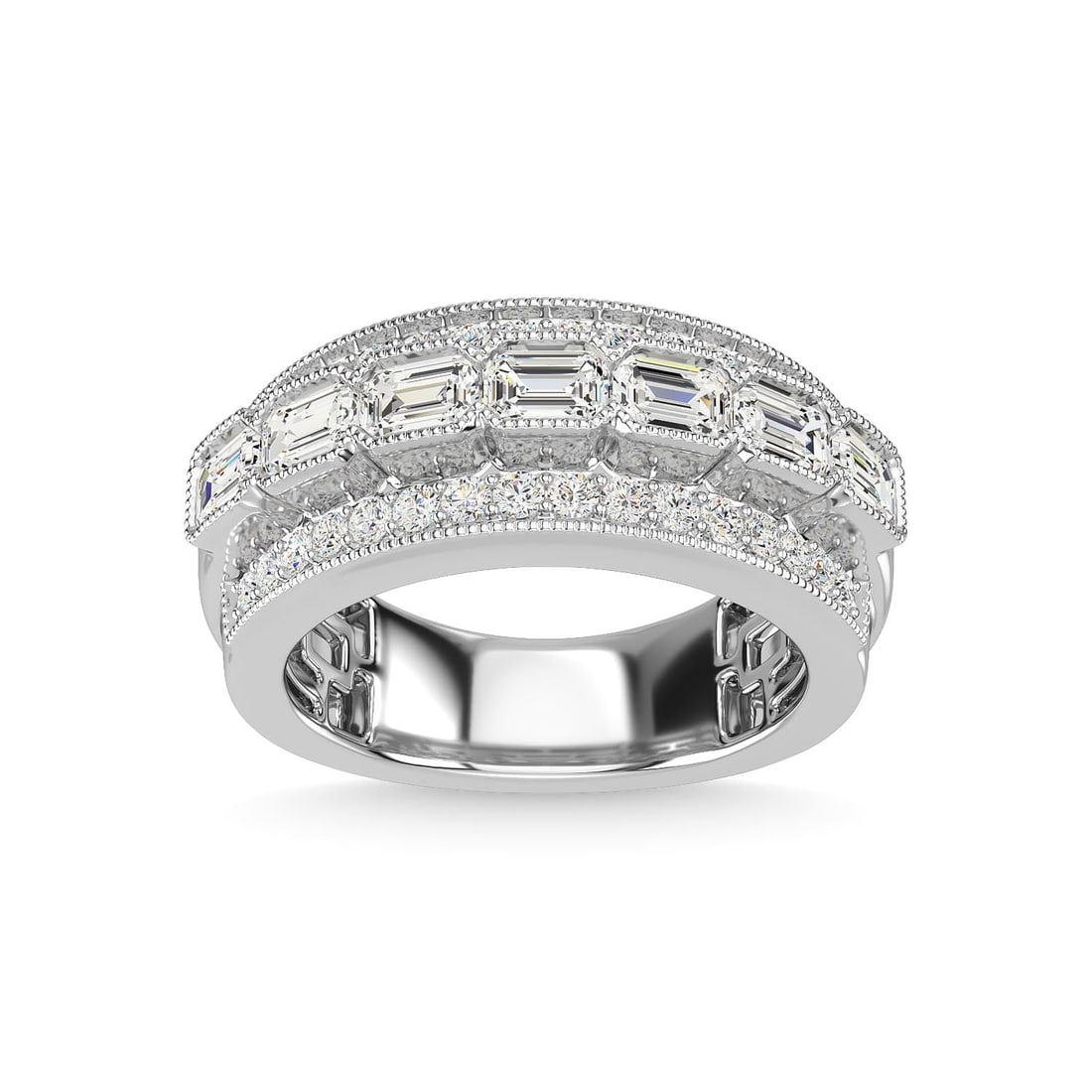 14K White Gold Diamond 1 5/8 Ct.Tw Fashion Ring: 14K White Gold Diamond 1 5/8 Ct.Tw Fashion Ring 14k White Gold Stone Color: G-h Stone Clarity: Si1 Each ring is presented in standard size 6.5. Complimentary resizing is available between sizes 510 (i