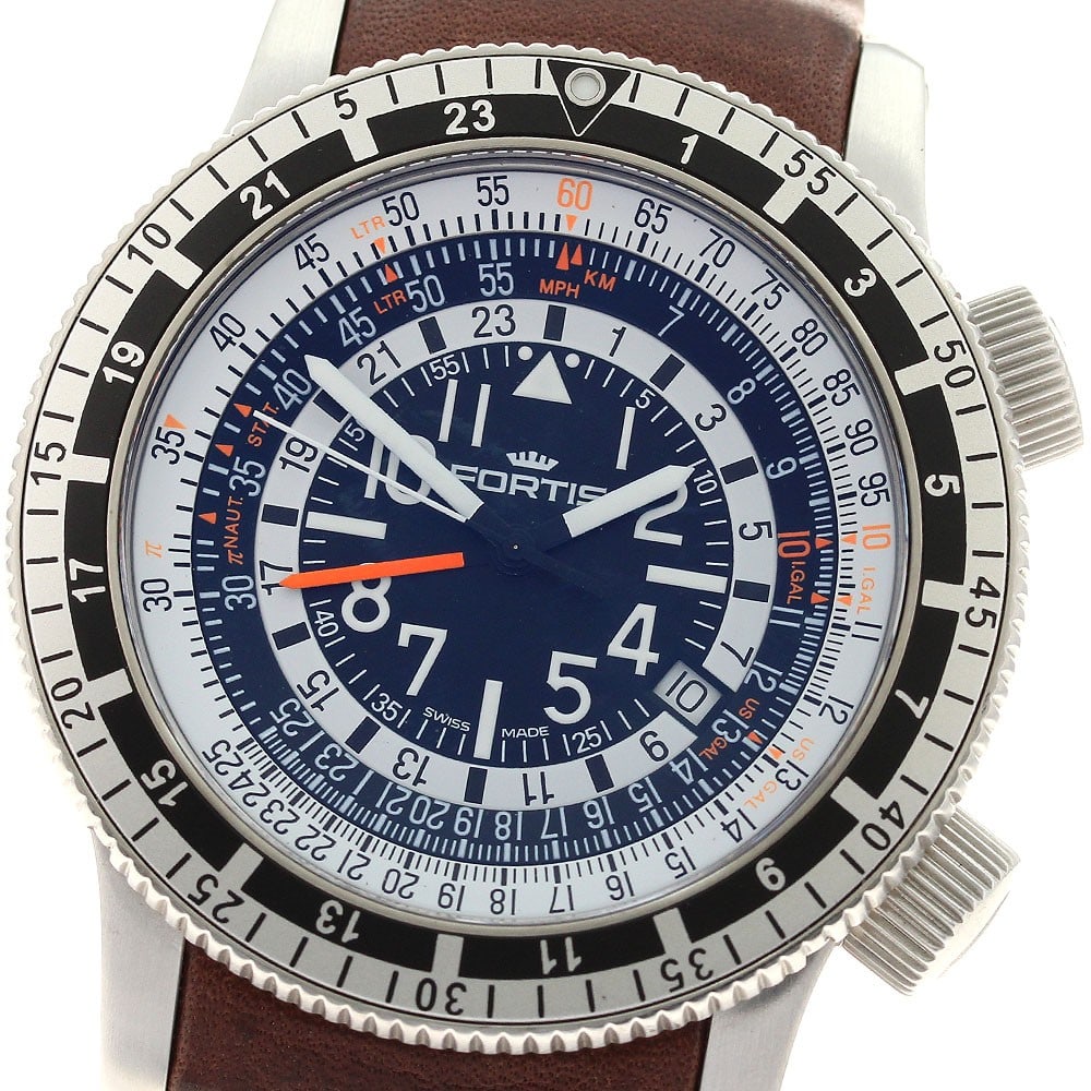 FORTIS B-47 Calculator Automatic Mens Wristwatch Ref 666.10.148 Date GMT (1 of 6)