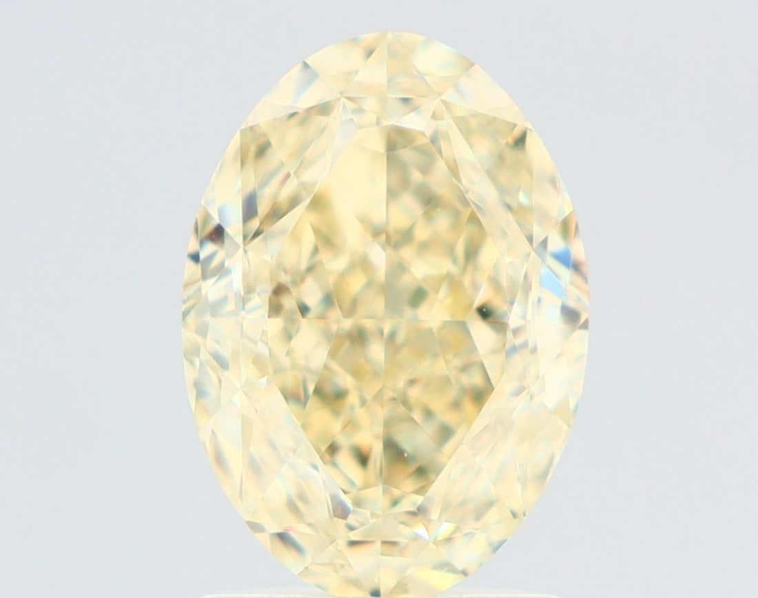 Loose Diamond - OVAL 2.01ct Fancy Light Yellow VS1: Loose Diamond - OVAL 2.01ct Fancy Light Yellow VS1 Source: Natural Shape: OVAL Carats: 2.01 Color: Fancy Light Yellow Certification: GIA Video: