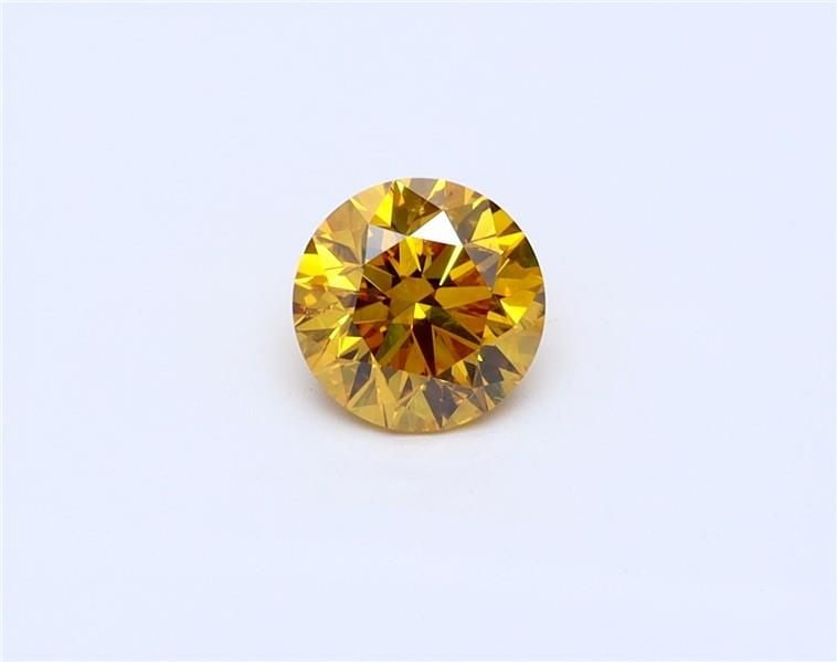 Loose Diamond - ROUND 0.5ct Fancy Vivid Orangey Yellow I1: Loose Diamond - ROUND 0.5ct Fancy Vivid Orangey Yellow I1 Source: Natural Shape: ROUND Carats: 0.5 Color: Fancy Vivid Orangey Yellow Certification: GIA Video: