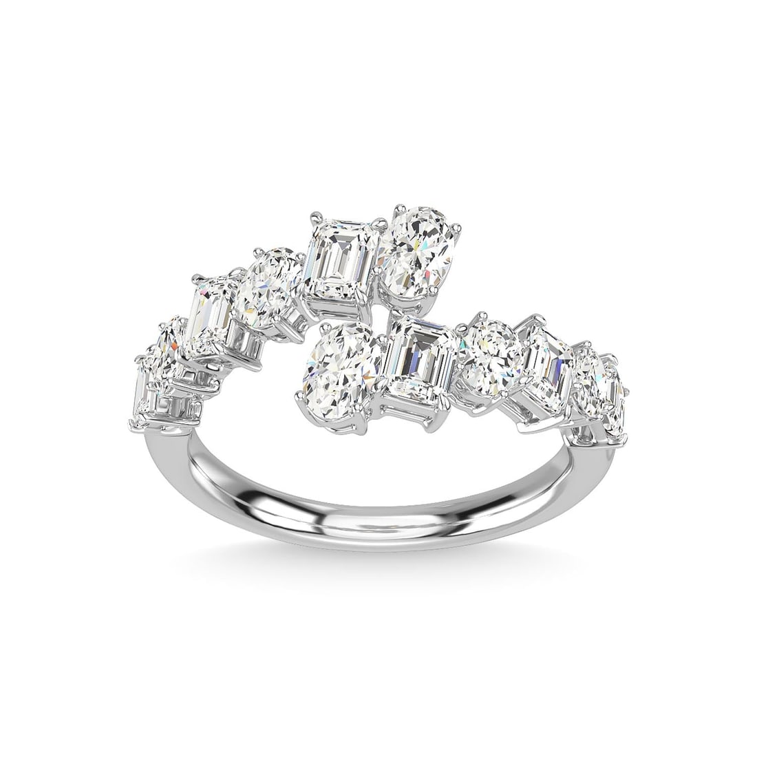 14K White Gold Diamond 1 3/4 Ct.Tw Fashion Ring: 14K White Gold Diamond 1 3/4 Ct.Tw Fashion Ring 14k White Gold Stone Color: G-h Stone Clarity: Si Each ring is presented in standard size 6.5. Complimentary resizing is available between sizes 510 (in