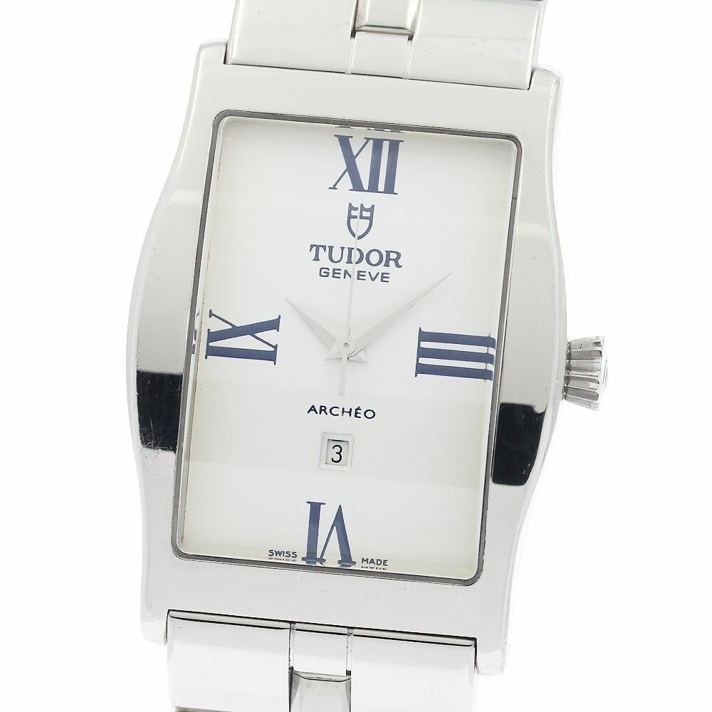TUDOR Archeo 30100 mens automatic date wristwatch: TUDOR Archeo 30100 mens automatic date wristwatch Pre-owned TUDOR Archeo Date automatic men's wristwatch, reference 30100, made in Switzerland. It features a white dial, stainless steel case and stain