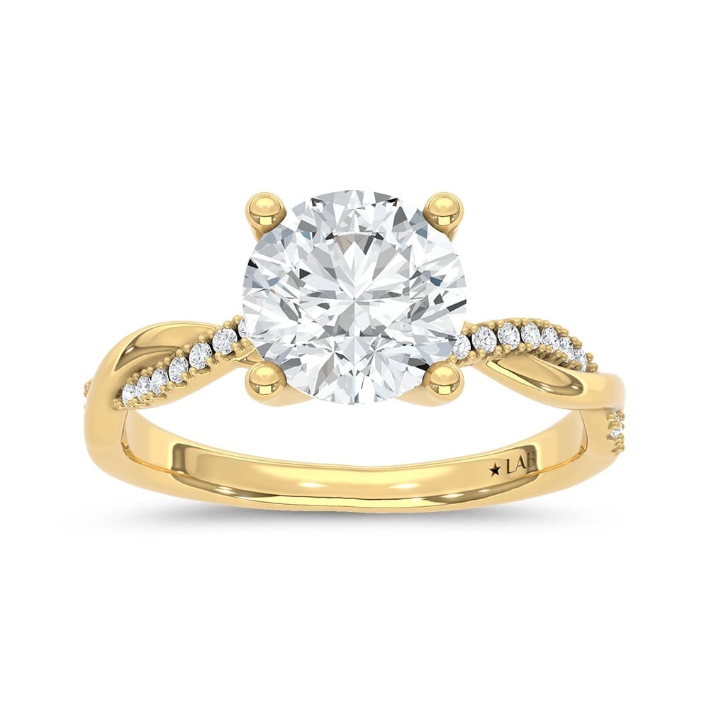 14K Yellow Gold Lab Grown Round Diamond 2 Ct.Tw. Twisted Shank Engagement Ring: 14K Yellow Gold Lab Grown Round Diamond 2 Ct.Tw. Twisted Shank Engagement Ring 14k Yellow Gold Stone Color: D-f Stone Clarity: Vs Each ring is presented in standard size 6.5. Complimentary resizing is