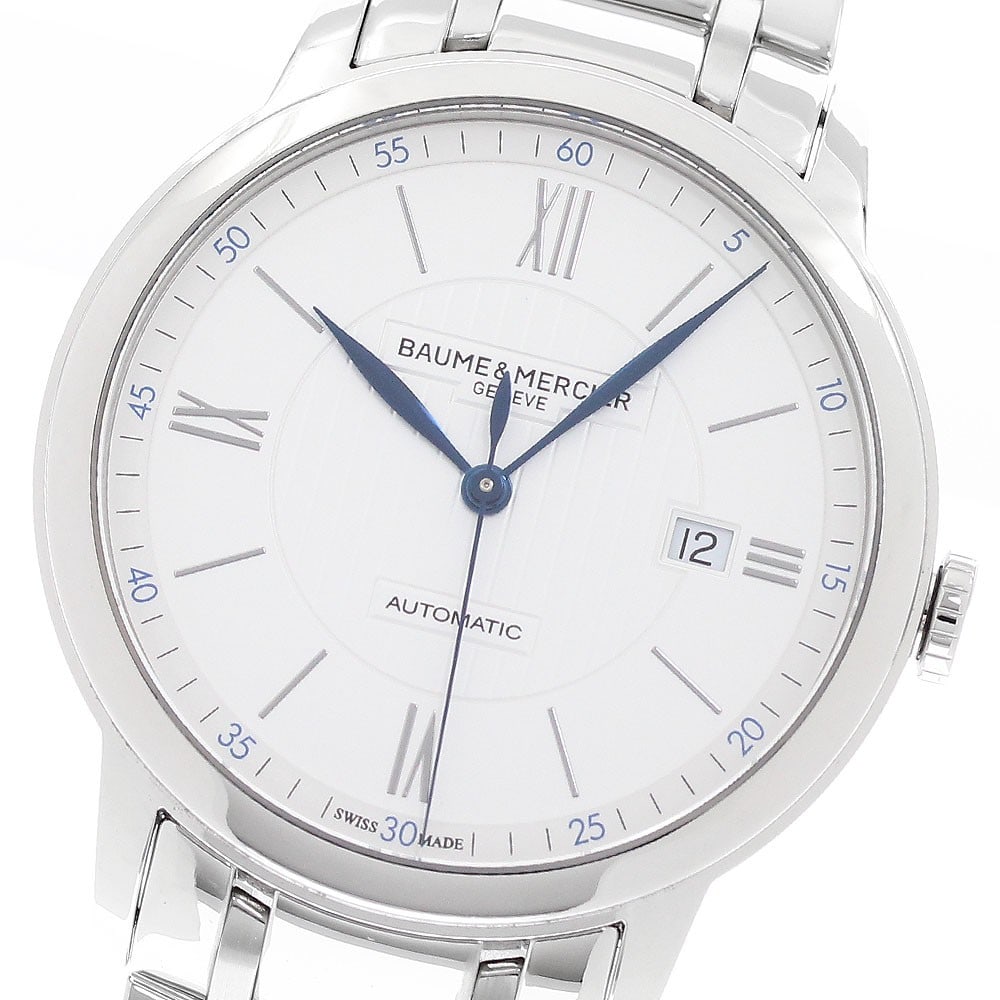 Baume & Mercier Classima Date MOA10334 Automatic Mens Wristwatch: Baume & Mercier Classima Date MOA10334 Automatic Mens Wristwatch Baume & Mercier Classima Date men's automatic wristwatch, reference MOA10334. This pre-owned Swiss-made watch features a stainless stee