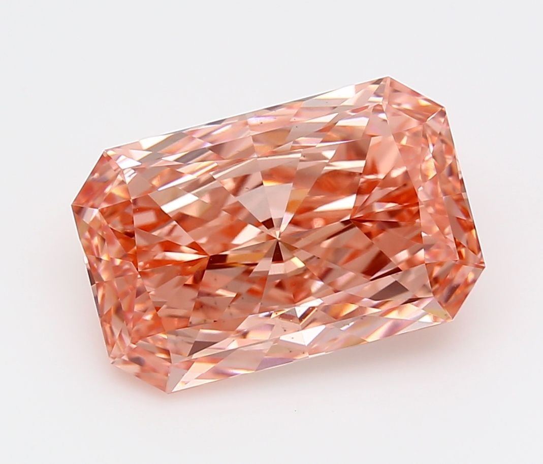 Loose Diamond - RADIANT 6.56ct Fancy Vivid Pink VS1: Loose Diamond - RADIANT 6.56ct Fancy Vivid Pink VS1 Source: This is a real non-mined Diamond that has been grown in a lab Shape: RADIANT Carats: 6.56 Color: Fancy Vivid Pink Certification: IGI Video: