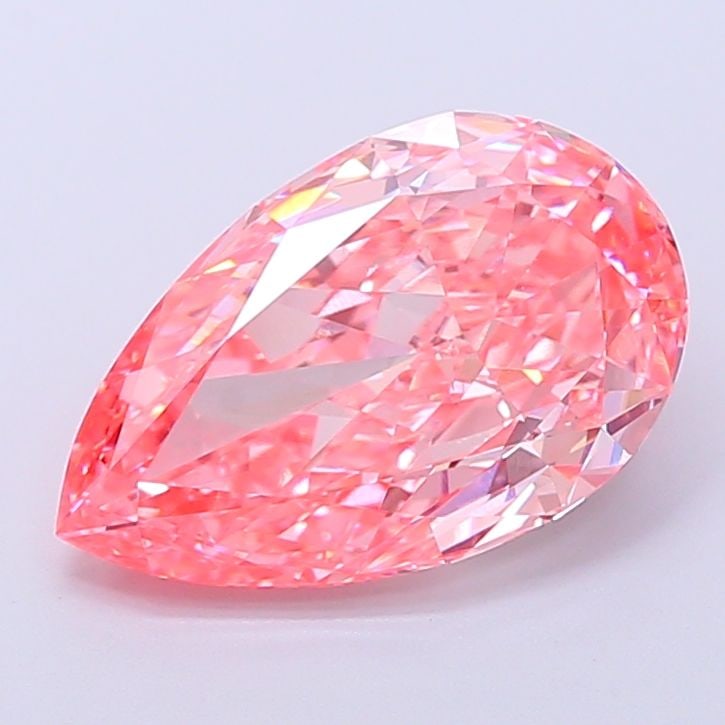Loose Diamond - PEAR 4.41ct Fancy Vivid Pink VS1: Loose Diamond - PEAR 4.41ct Fancy Vivid Pink VS1 Source: This is a real non-mined Diamond that has been grown in a lab Shape: PEAR Carats: 4.41 Color: Fancy Vivid Pink Certification: IGI Video:
